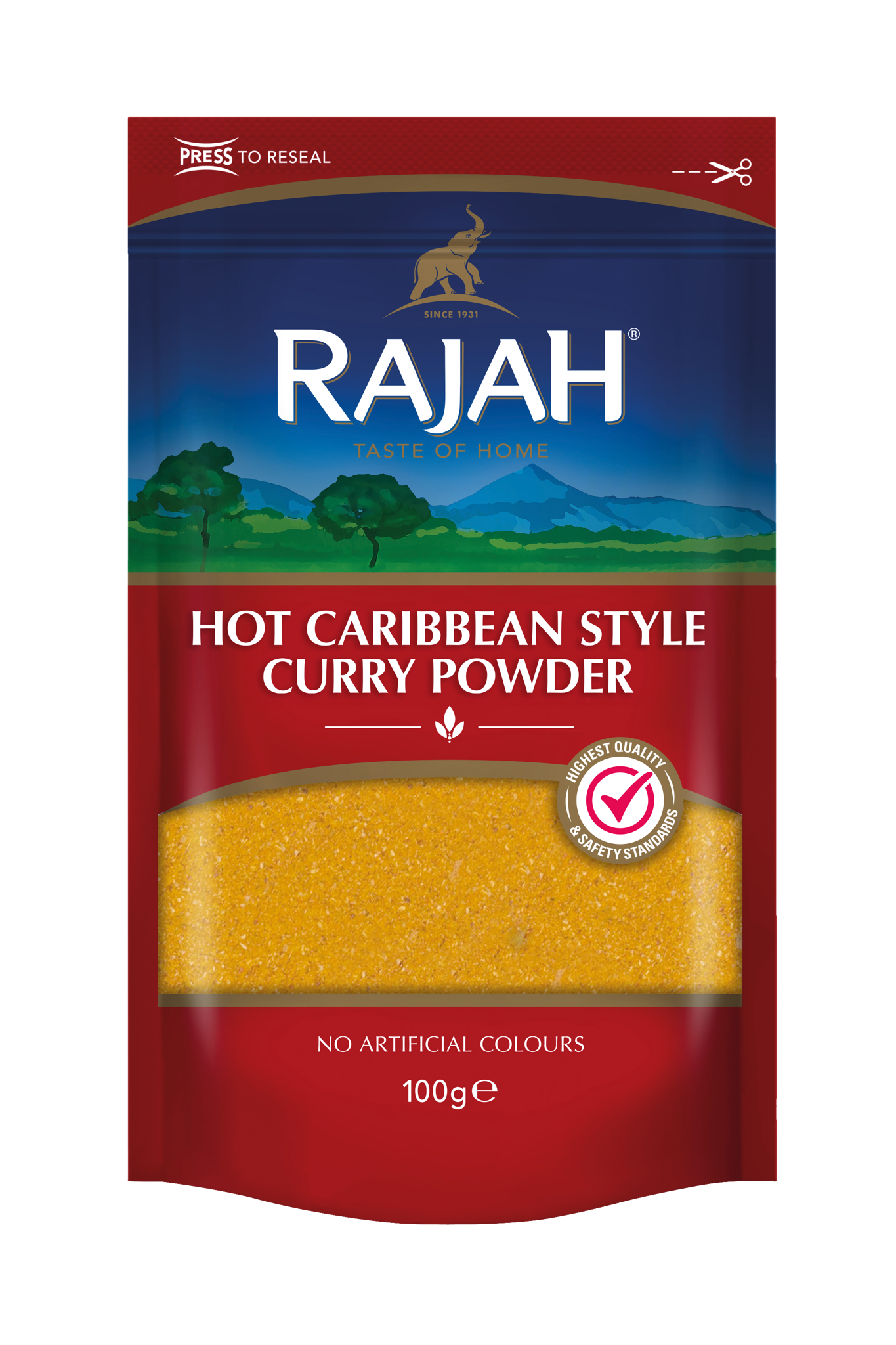 Picture of Rajah Hot Caribbean Curry Powder 100g