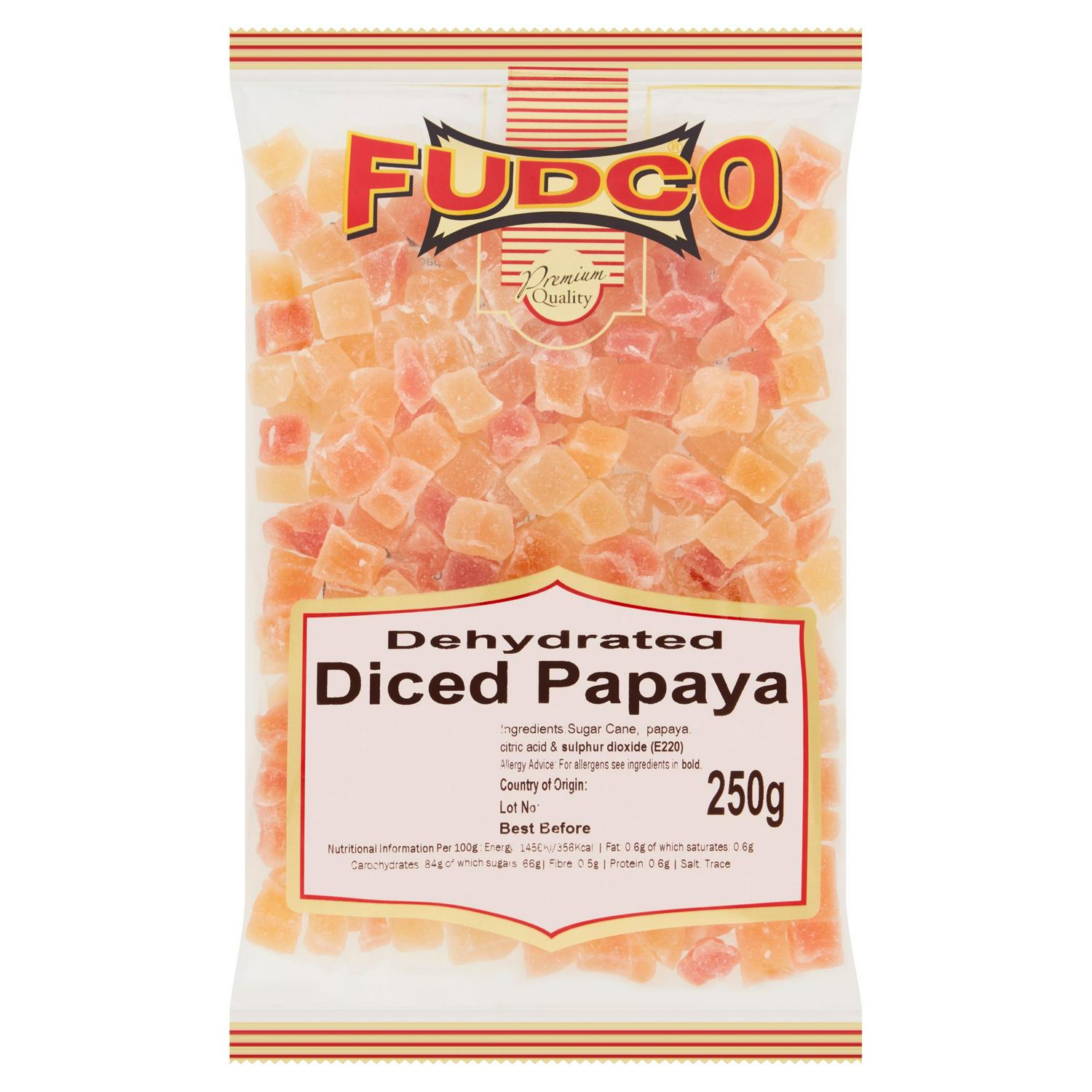 Picture of Fudco Dehydrated Diced Papaya 250g