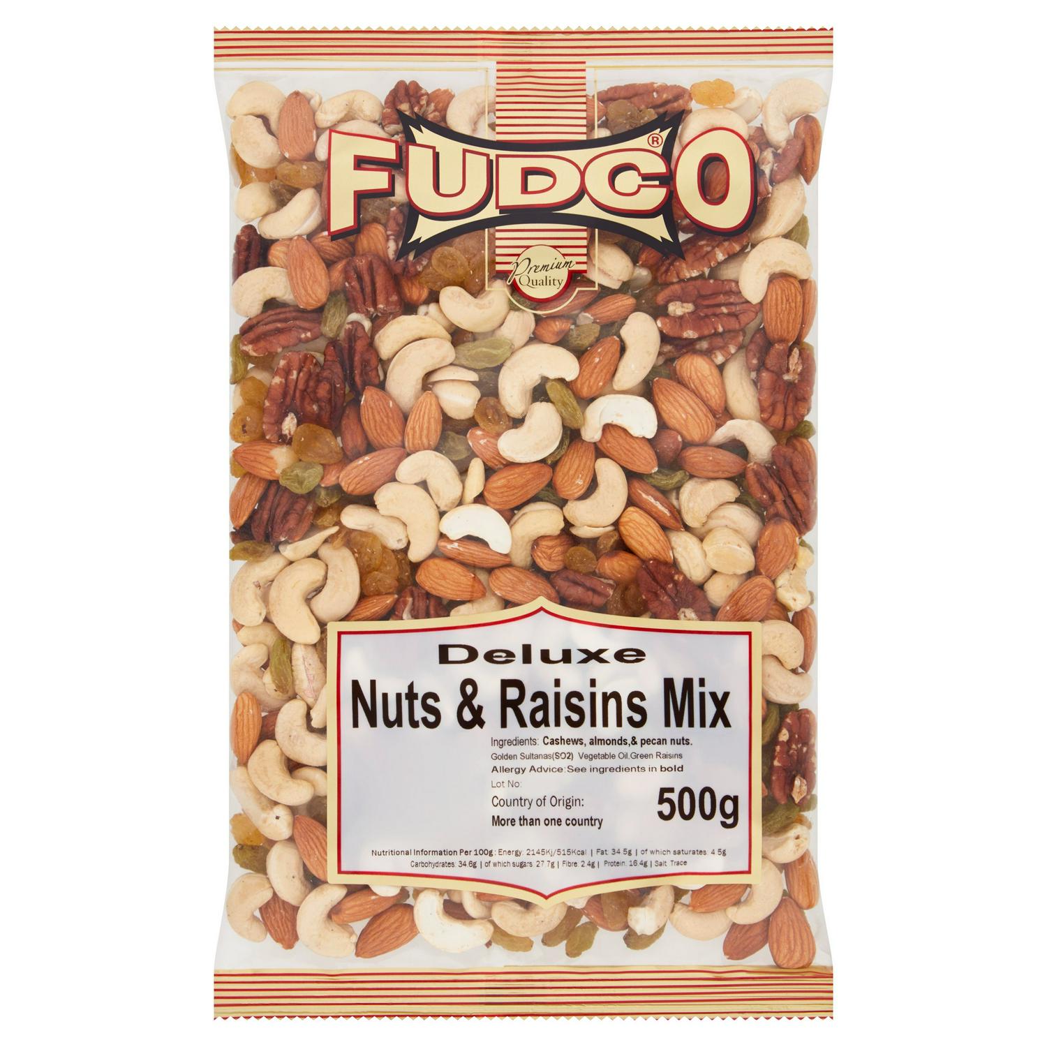 Picture of Fudco Deluxe Nuts & Raisins Mix 500g