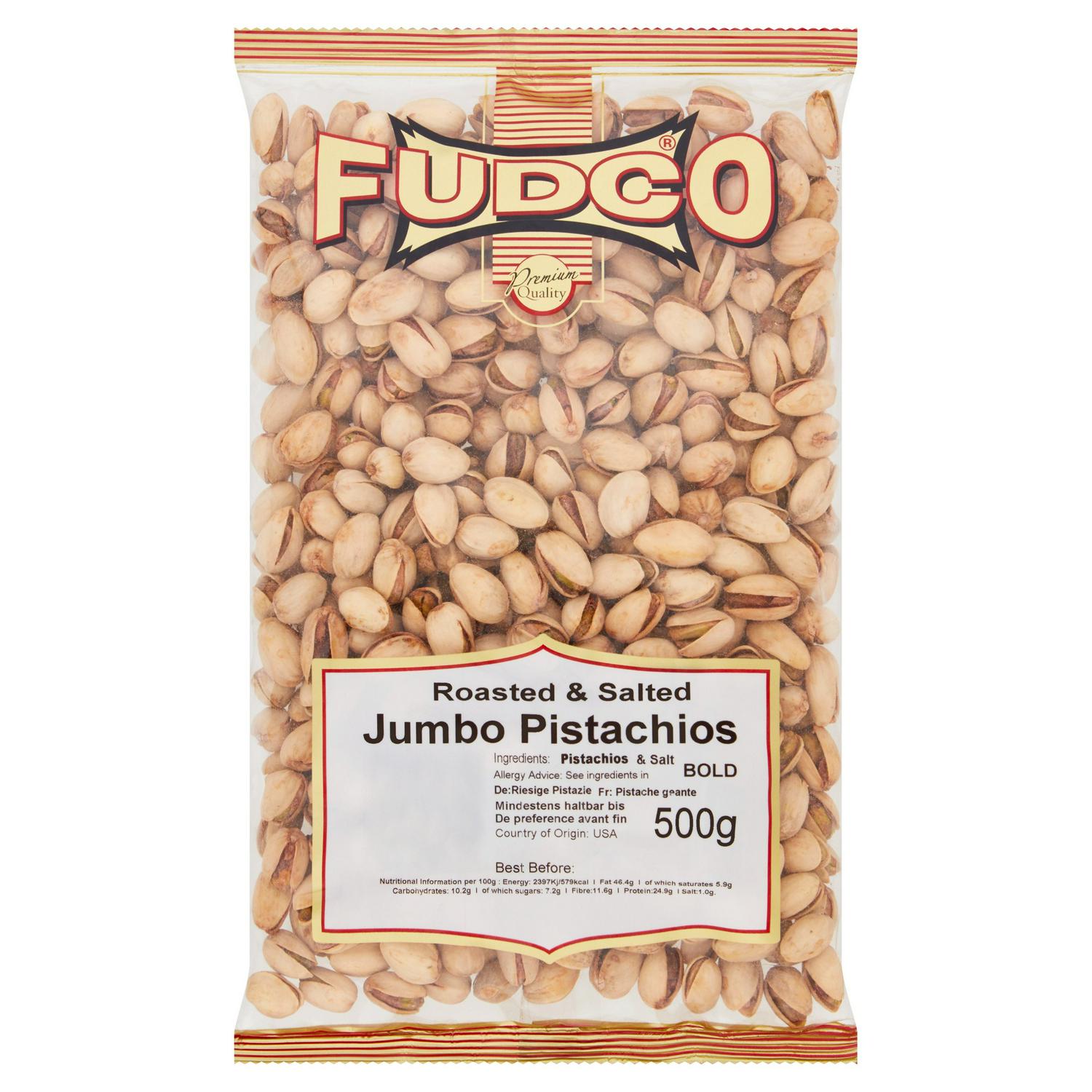 Picture of Fudco Roasted & Salted Jumbo Pistachios 500g