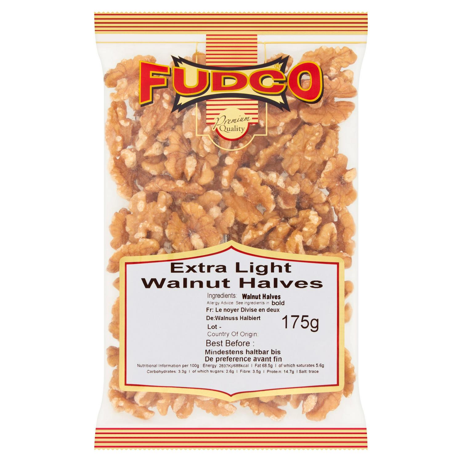 Picture of Fudco Walnut Halves, Extra Light 175g