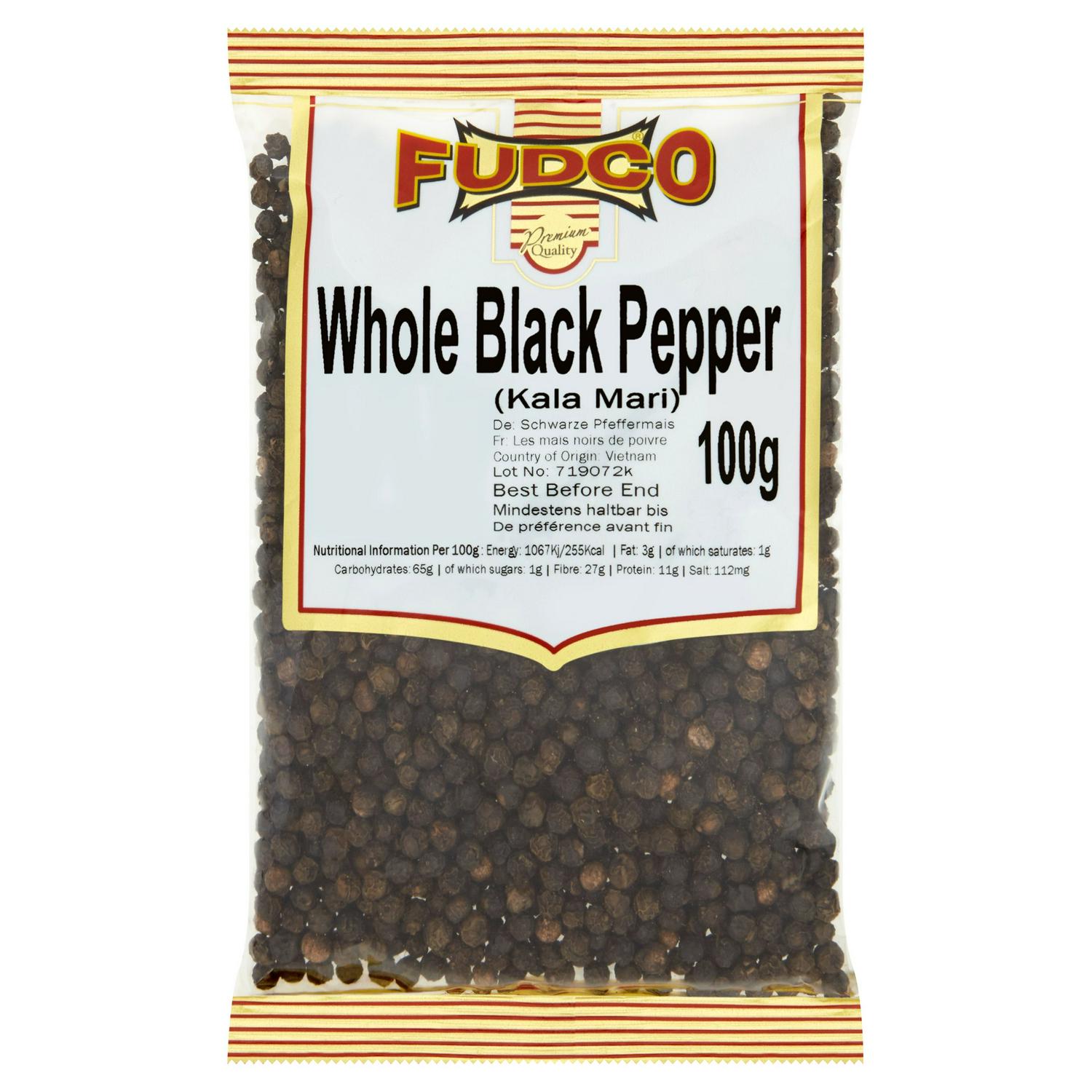 Picture of Fudco Whole Black Pepper 100g