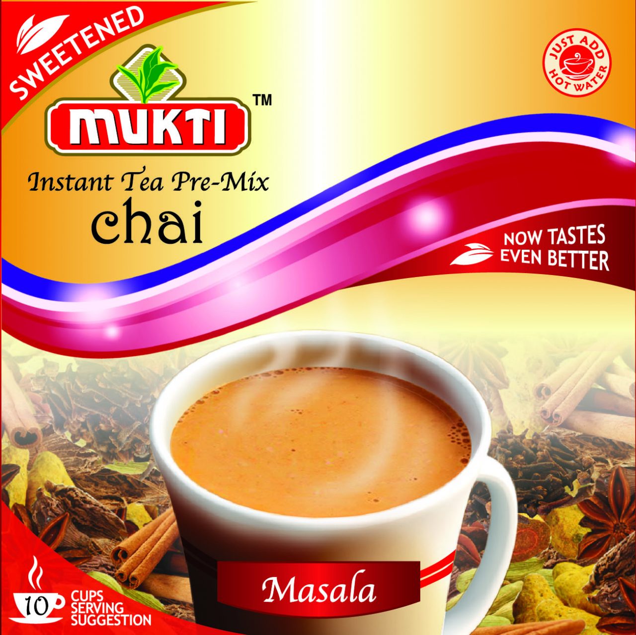 Picture of Mukti Chai Masala Tea Sweetened 10 Sachets 220g