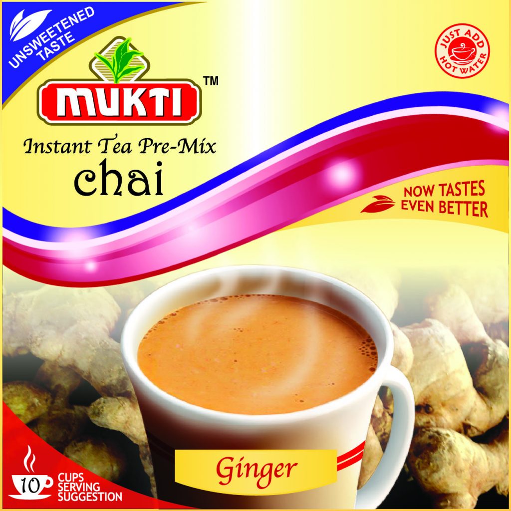 Picture of Mukti Chai Ginger Tea Unsweetened 10 Sachets 220g