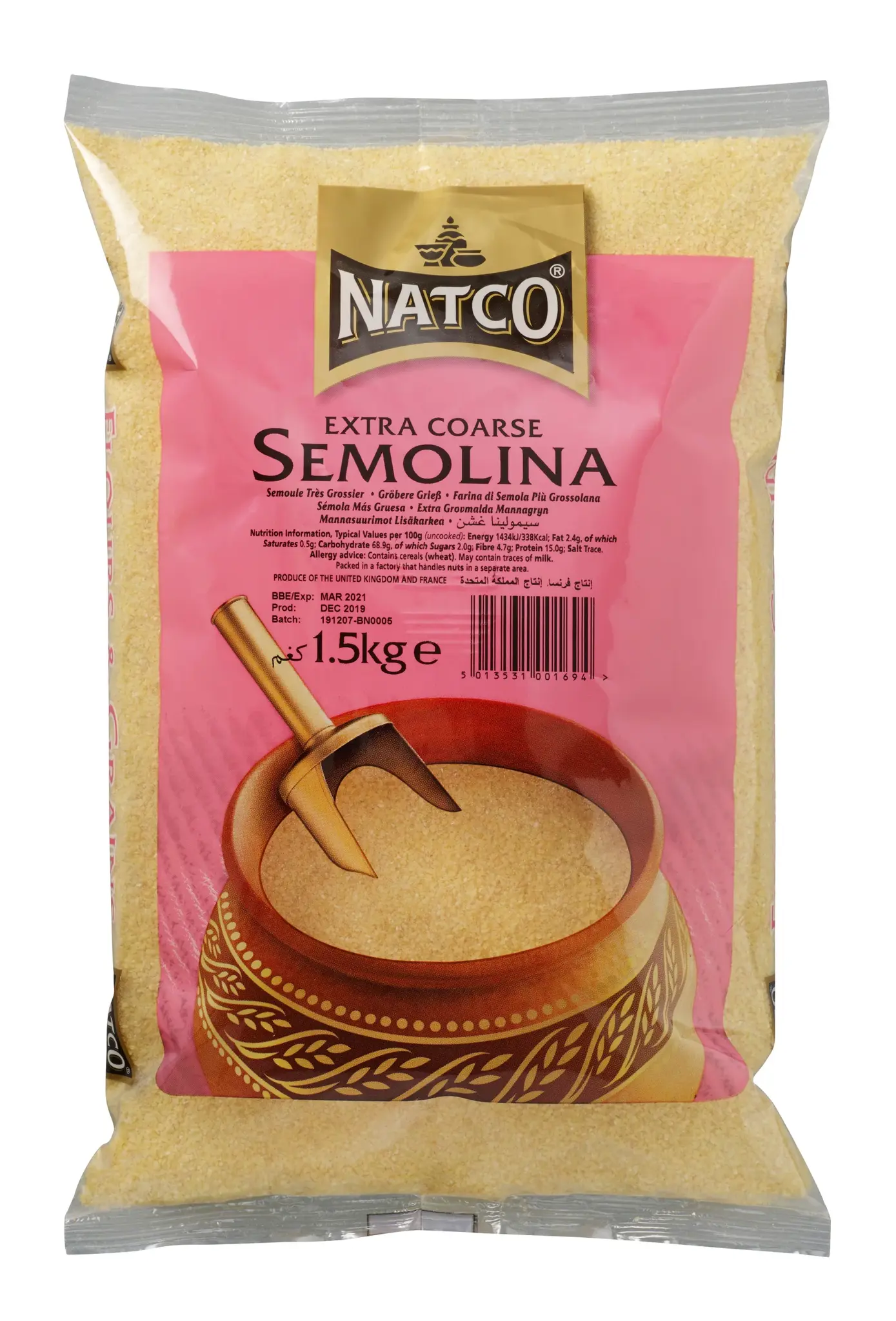 Picture of Natco Semolina Extra Coarse 1.5kg