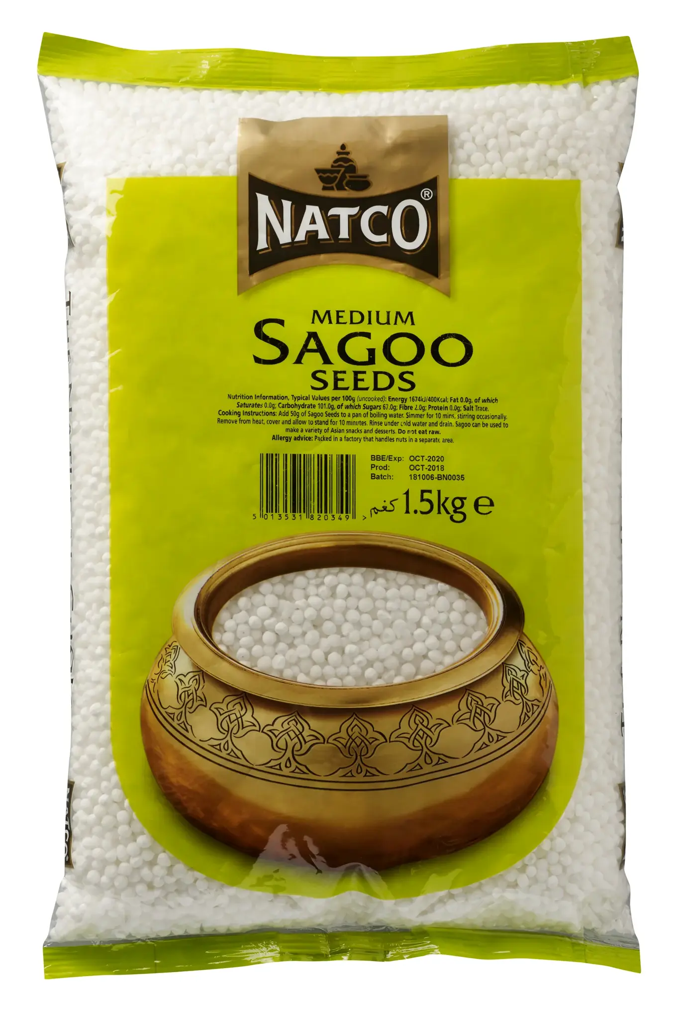 Picture of Natco Sagoo Seeds Sabudana Medium 1.5kg