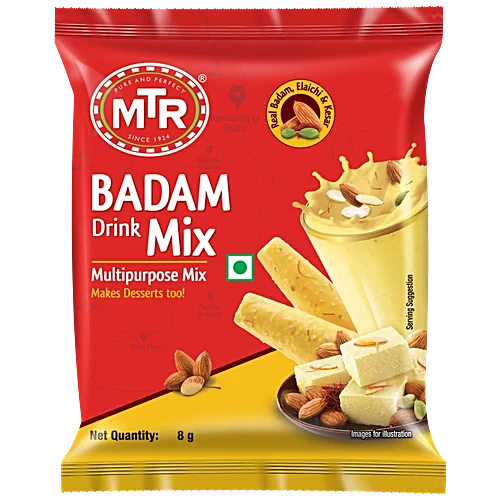 Picture of MTR Badam Drink Mix Multipurpose Mix 8g - Pack of 4