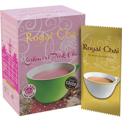 Picture of Royal Chai Kashmiri Pink Chai Sweetened 10 Sachets