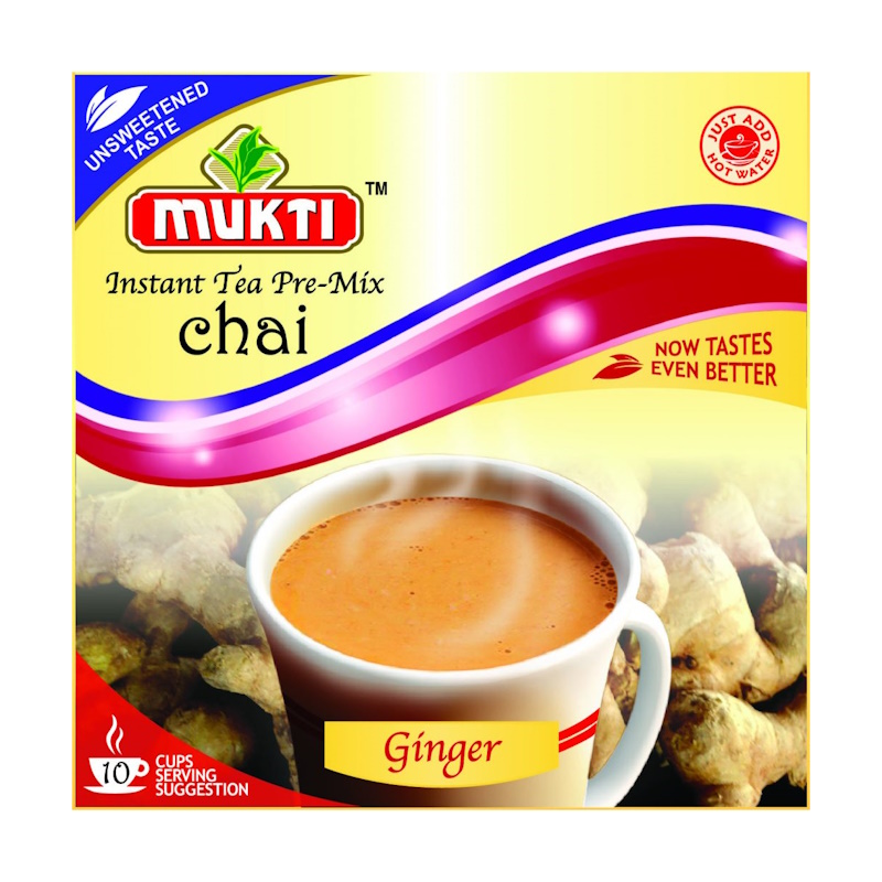 Picture of Mukti Chai Ginger Tea Unsweetened 10 Sachets