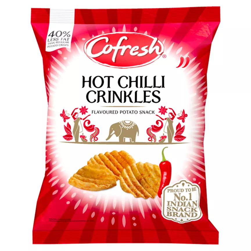 Picture of Cofresh Hot Chilli Crinkle Potato Snacks 80g