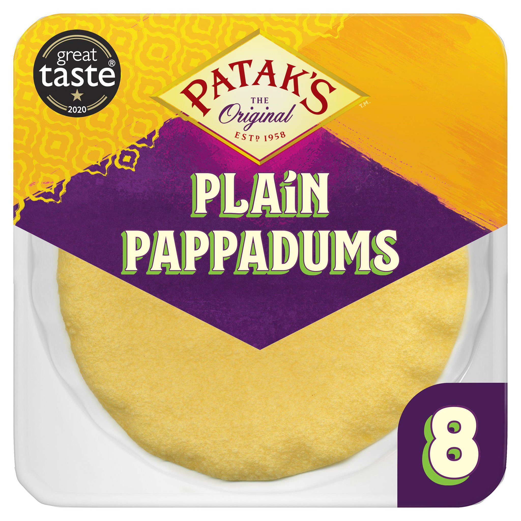 Picture of Patak’s Plain Poppadoms x8