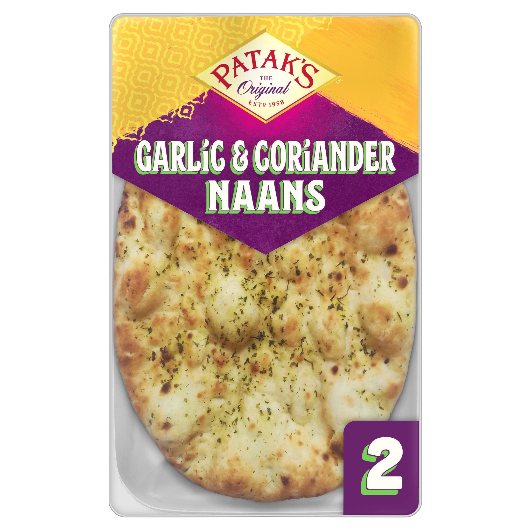 Picture of Patak's Garlic & Coriander Naan Breads x2