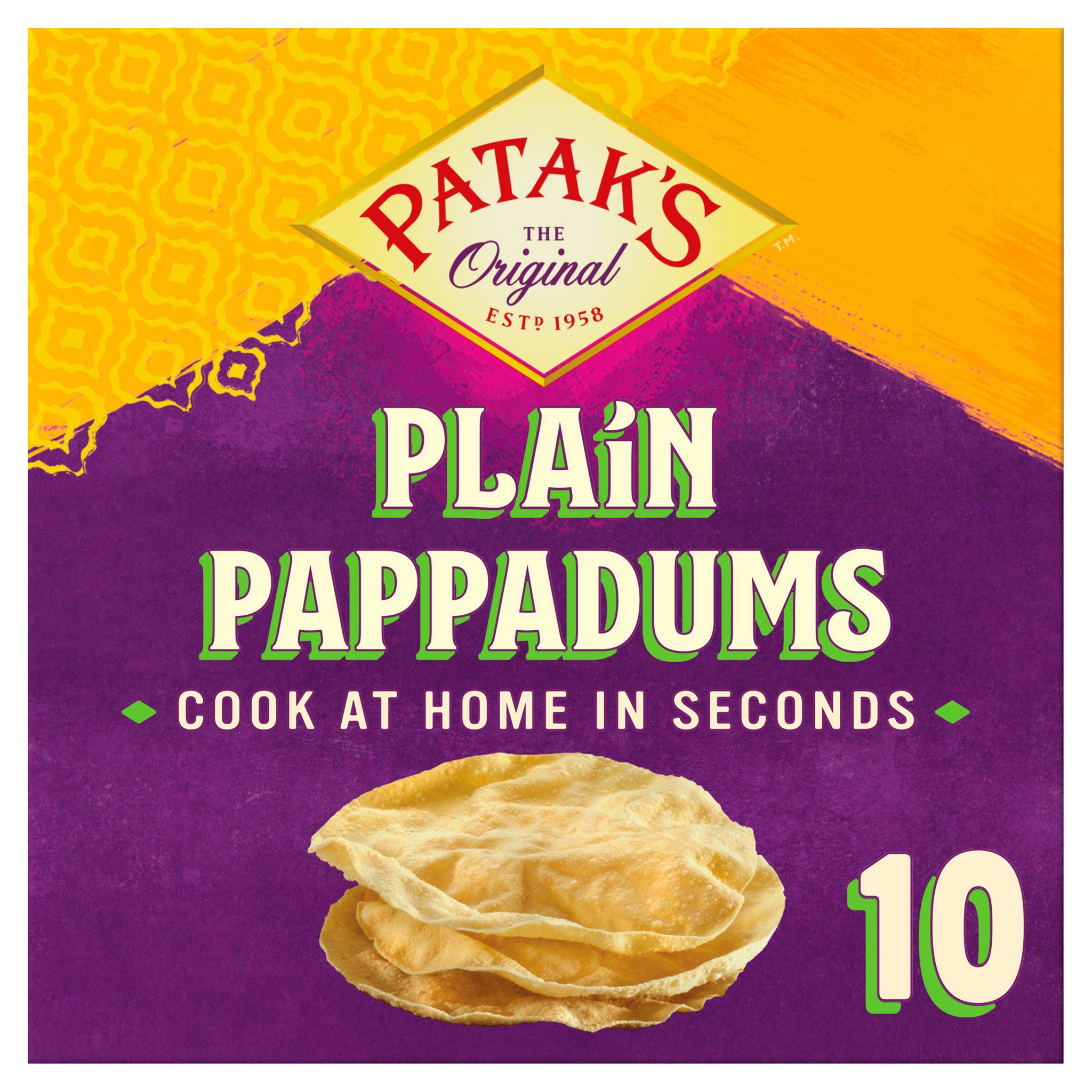 Picture of Patak’s Plain Cook at Home Poppadoms x10